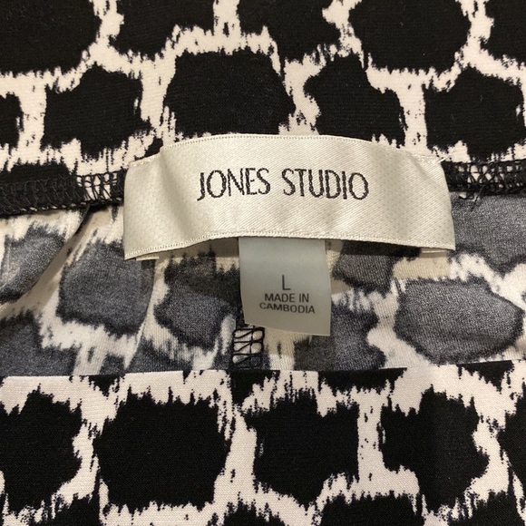 Jones studio black and white patterned plazo pants - Picture 3 of 6